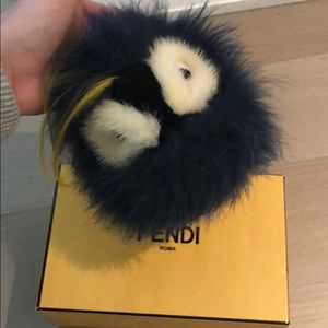 Fendi monster fur key chain